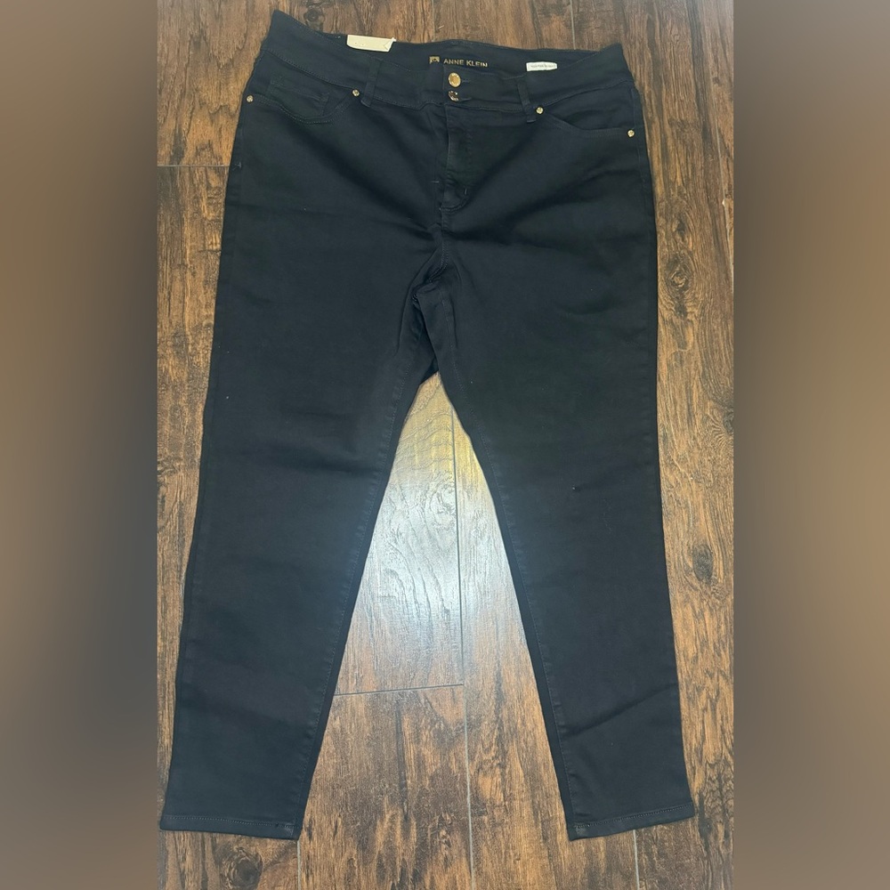 Anne Klein Jeans Black Women Pants 20W NWT